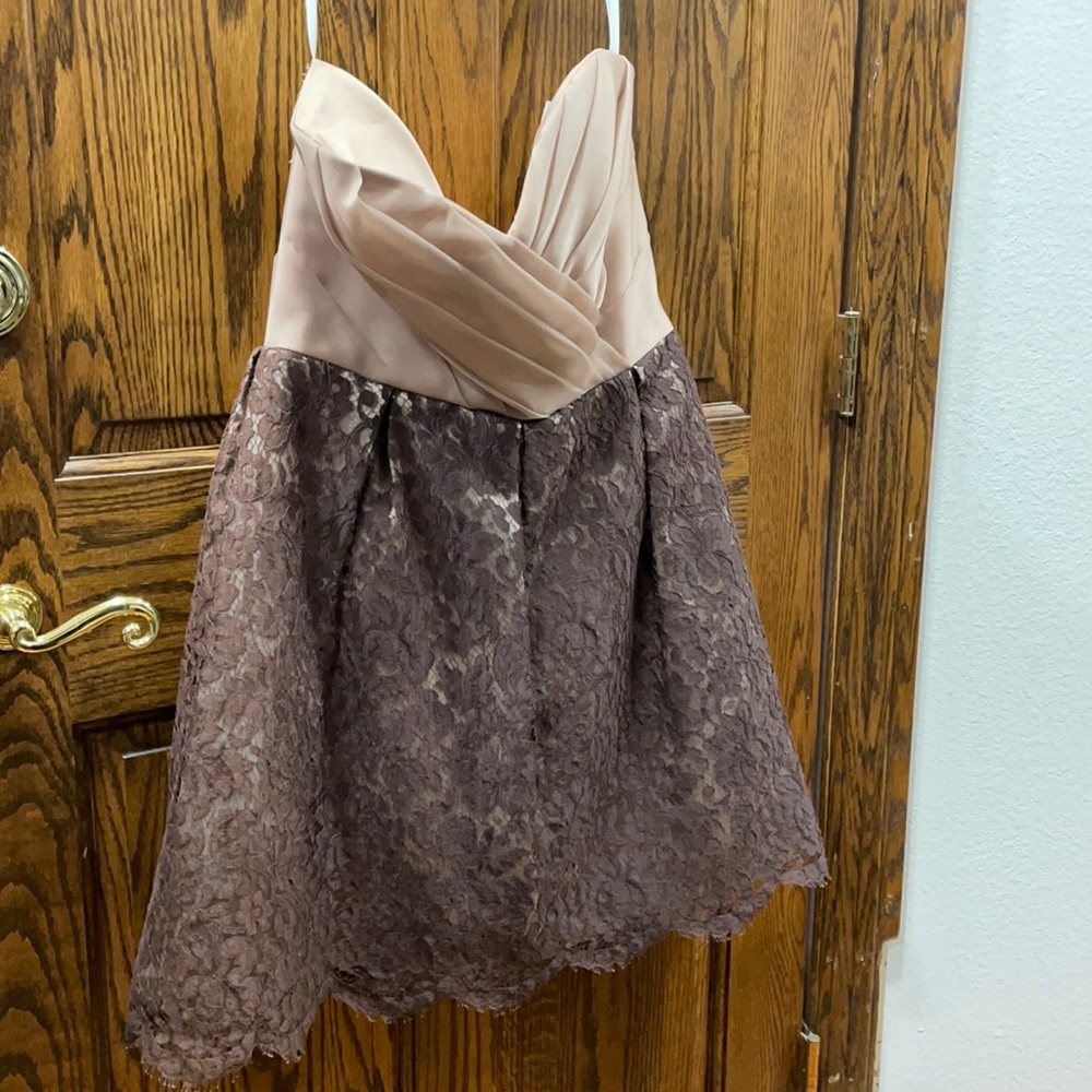 2 Tone Short Bridesmaid Dress